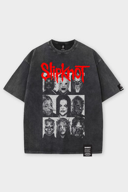 Футболка SHMOT "Slipknot" Garment Dye черный фото