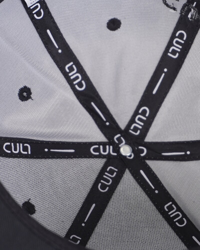 Бейсболка CULT Name 6 Panel вышивка (прямой козырек) CULT156/1 Серый/Черный фото 6
