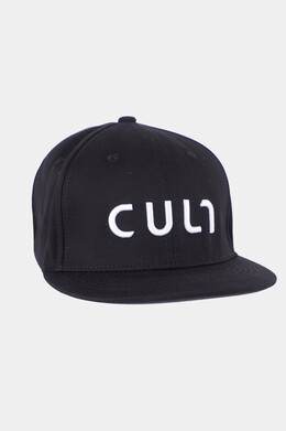 Бейсболка CULT Name 6 Panel вышивка (прямой козырек) CULT156/2 Черный/Черный фото