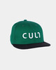 Бейсболка CULT Name 6 Panel вышивка (прямой козырек) CULT156/3 Зеленый/Черный фото