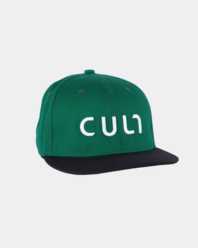 Бейсболка CULT Name 6 Panel вышивка (прямой козырек) CULT156/3 Зеленый/Черный фото 4