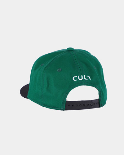 Бейсболка CULT Name 6 Panel вышивка (прямой козырек) CULT156/3 Зеленый/Черный фото 5
