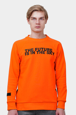 Толстовка на молнии ASTRONAUTICS1961 The future is in the sky Оранжевый/Черный фото