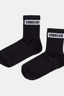 Носки CODERED Boxlogo Sock Черный/Белое Лого фото