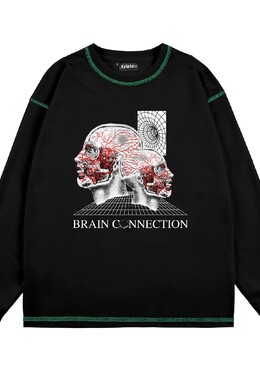 Лонгслив ARTEFACT Brain Connection Черный/Черный фото