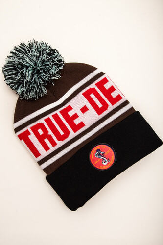 Шапка TRUESPIN Cobra Pom Beanie Brown/White/Black фото 2