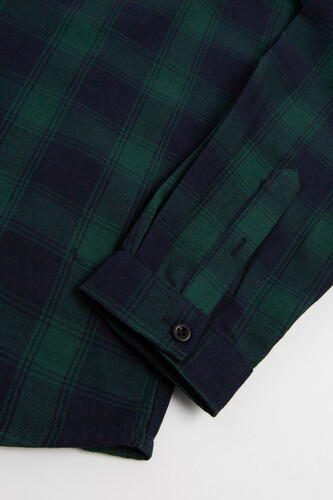 Рубашка TRUESPIN Flannel Shirt Navy/Green фото 9