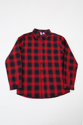 Рубашка TRUESPIN Flannel Shirt Navy/Red фото 8