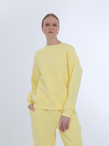 Свитшот с начесом РОДИНА Оверсайз (женский) Молочно-Желтый фото 4