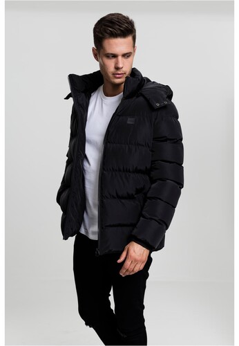 Куртка URBAN CLASSICS Hooded Puffer Jacket Black фото 8