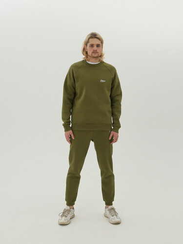 Свитшот с начесом РОДИНА Base (мужской) Olive Branch фото 4