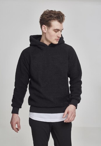 Толстовка URBAN CLASSICS Sherpa Hoody Black фото 7