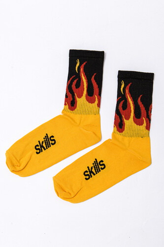Носки SKILLS Fire Желтый/Черный фото 4