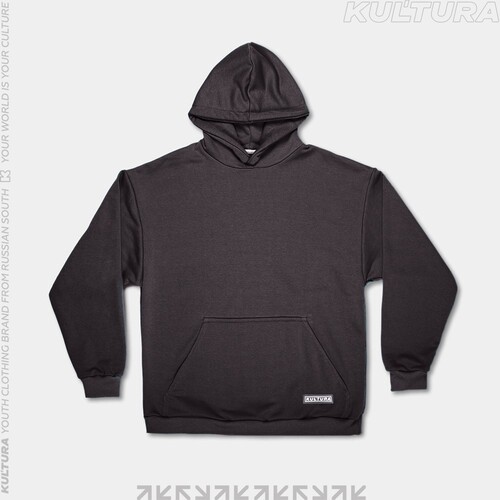 Худи KUL'TURA oversize Basic Черный фото 3