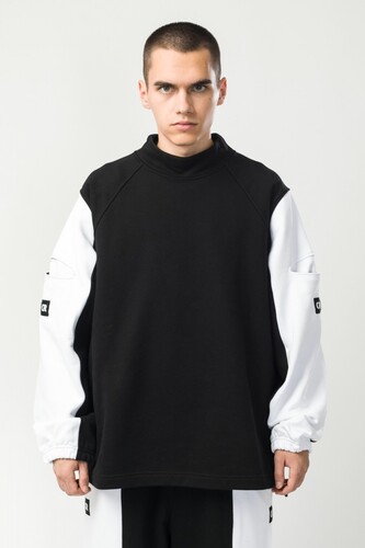 Мужская толстовка CODERED Sleevecognito Черный/Белый фото 8