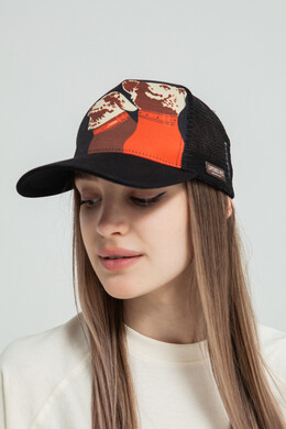 Бейсболка ЗАПОРОЖЕЦ Sobachki Kosmos Trucker Black/Multi фото 2