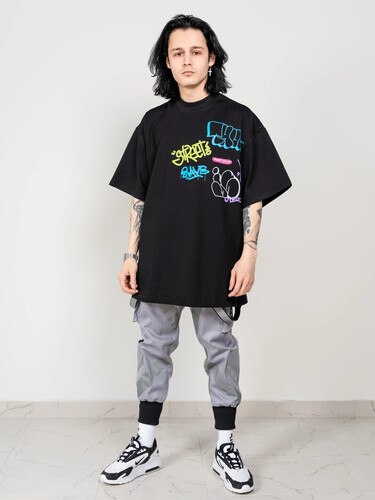 Футболка JOGGER STREET Sorry Wall Black Stain Черный фото 3