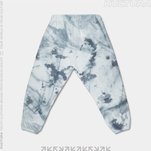 Брюки трикотажные КУЛЬТУРА oversize  Basic женские Tie Dye Серый фото 4