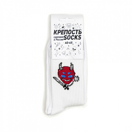 Носки КРЕПОСТЬ SOCKS x Burning Dolphin Саня Белый фото 2