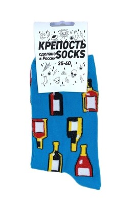 Носки КРЕПОСТЬ SOCKS Бутылки Голубой фото