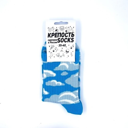 Носки КРЕПОСТЬ SOCKS Облака Голубой фото 2