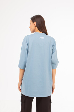 Футболка ЗАПОРОЖЕЦ Blank oversize Blue фото 2