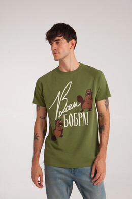 Футболка ЗАПОРОЖЕЦ Vsem Bobra Khaki фото 2