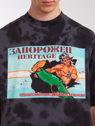 Футболка ЗАПОРОЖЕЦ Karate Game Loose Fit Tiy Die Black фото 21