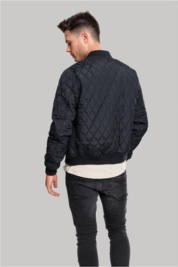 Куртка URBAN CLASSICS Diamond Quilt Nylon Jacket Black фото 2