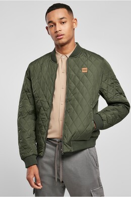 Куртка URBAN CLASSICS Diamond Quilt Nylon Jacket Olive фото