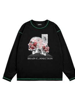 Лонгслив ARTEFACT Brain Connection Черный/Черный фото