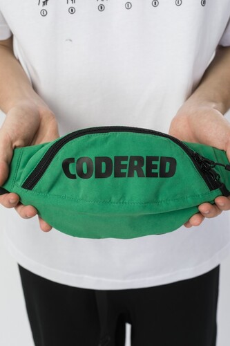 Сумка поясная CODERED Hip Bag Зеленый Яркий микрофибра/Черный принт CODERED фото 3