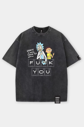 Футболка SHMOT "Rick & Morty" Garment Dye серый фото 3