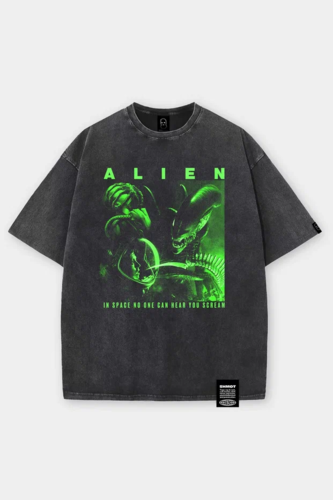 Футболка SHMOT "Alien" Garment Dye черный фото 2