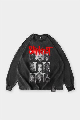 Лонгслив SHMOT "Slipknot" Garment Dye черный фото