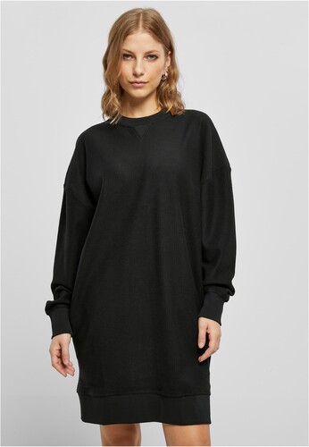 Платье URBAN CLASSICS Ladies Oversized Rib Crewneck Dress Black фото 9