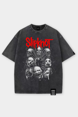 Футболка SHMOT "Slipknot 2" Garment Dye черный фото