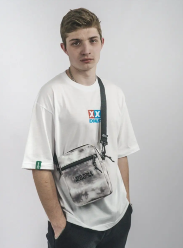 Сумка мессенджер EXHAUST Искусство Тай Дай Серый фото 12