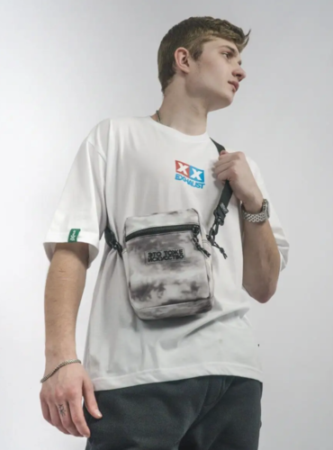 Сумка мессенджер EXHAUST Искусство Тай Дай Серый фото 14