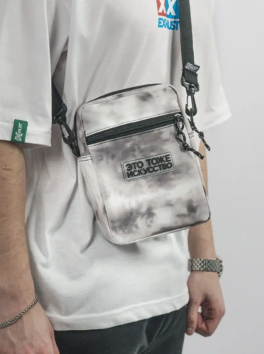 Сумка мессенджер EXHAUST Искусство Тай Дай Серый фото 15