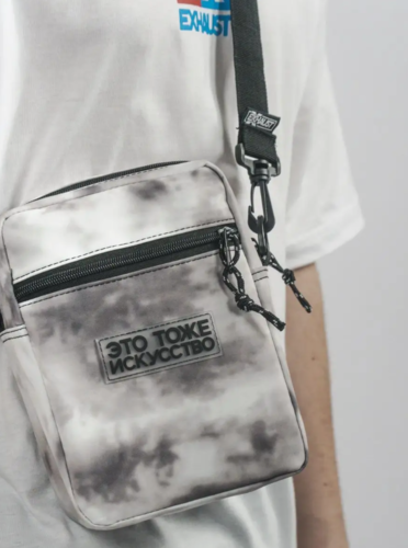 Сумка мессенджер EXHAUST Искусство Тай Дай Серый фото 16