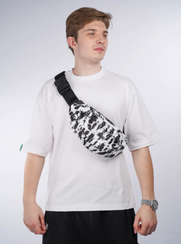 Сумка поясная EXHAUST Dead Inside Черный/Белый фото 6