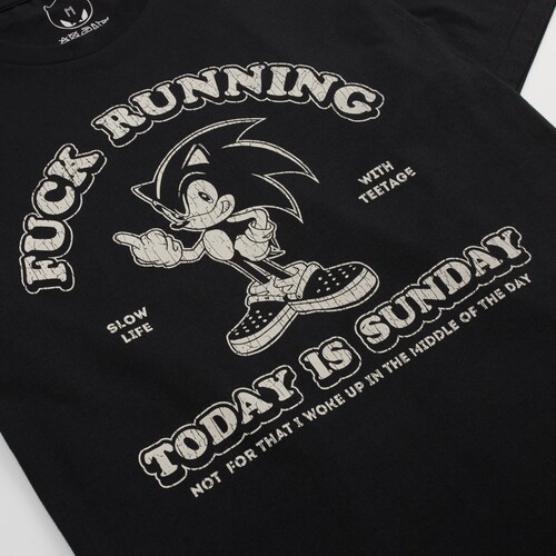 Футболка TEETAGE Соник Черный фото 5