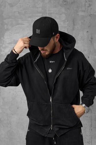 Зиппер 108 Hertz Zip-hoody Washed Black фото 8