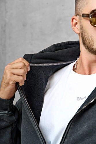 Зиппер 108 Hertz Zip-hoody Washed Black фото 10
