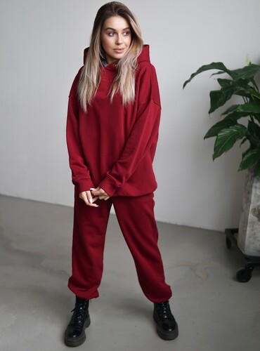 Худи NICE TWICE Бордовый фото 20