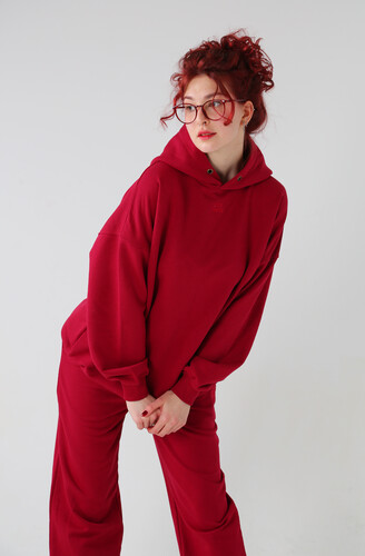 Худи NICE TWICE Бордовый фото 21