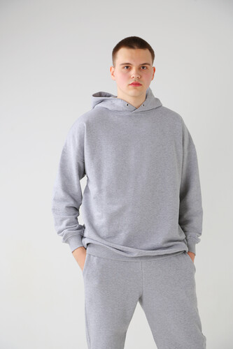 Худи NICE TWICE Серый Меланж фото 17