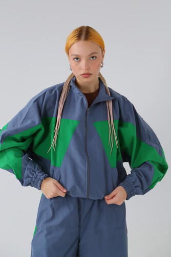 Костюм спортивный NICE TWICE с декоративными вставками Антрацитовый фото 17