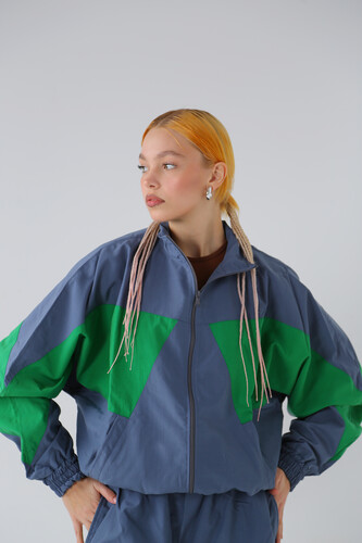 Костюм спортивный NICE TWICE с декоративными вставками Антрацитовый фото 18